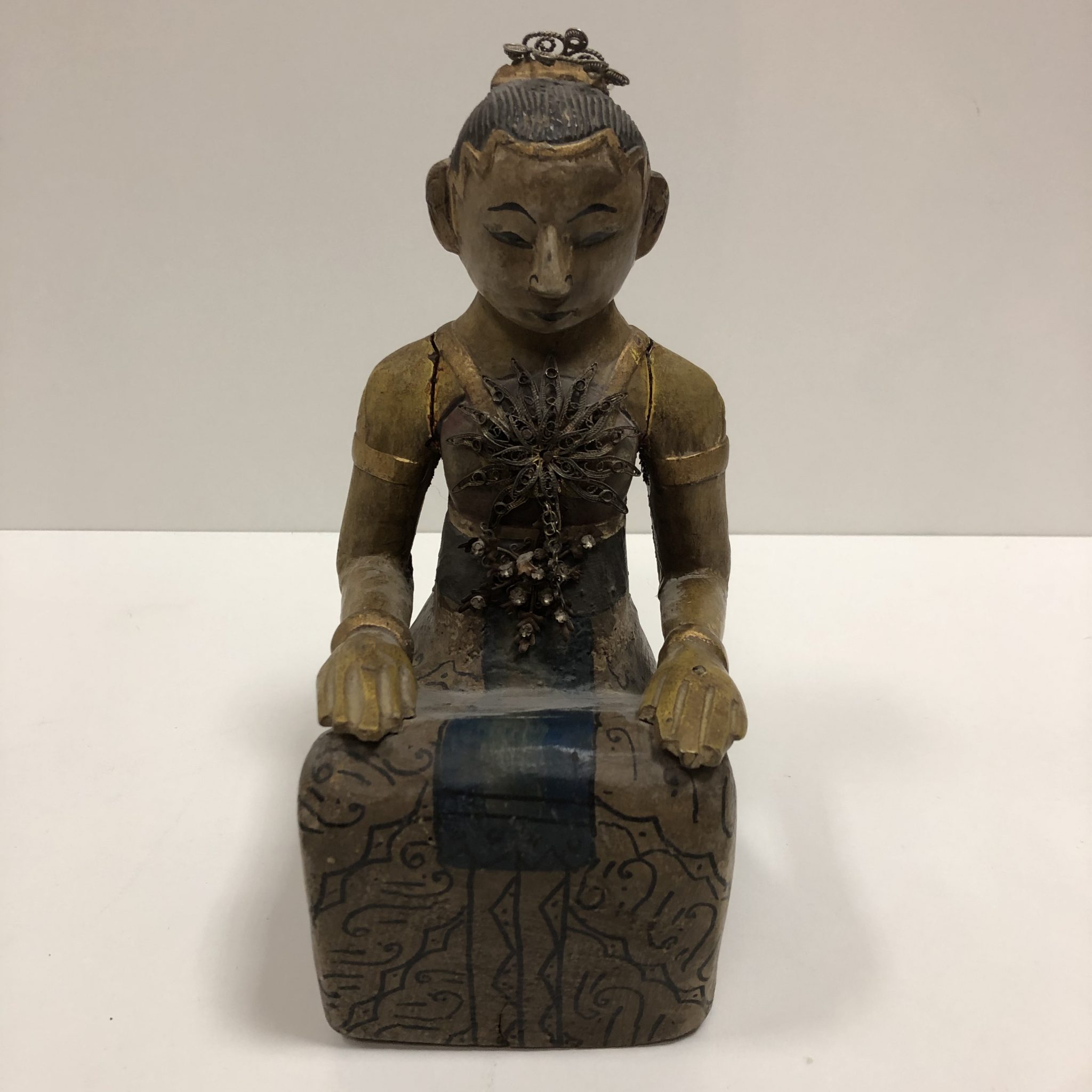 Bouddha bois polychrome JAVA