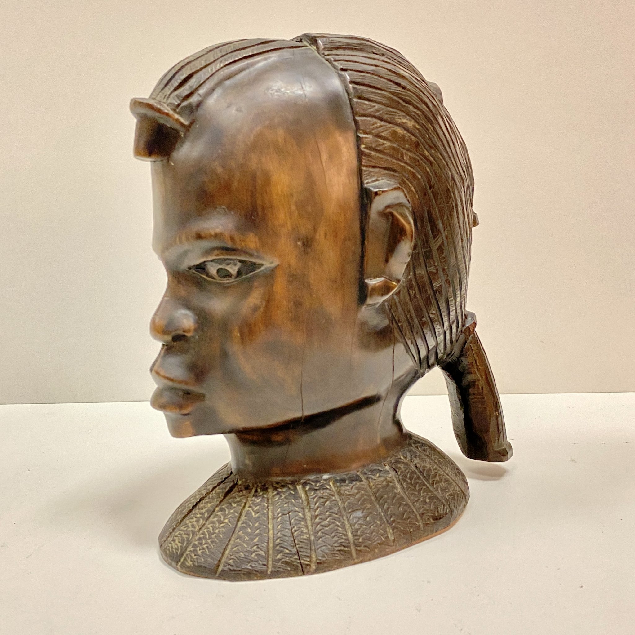 Sculpture Afrique homme en buste