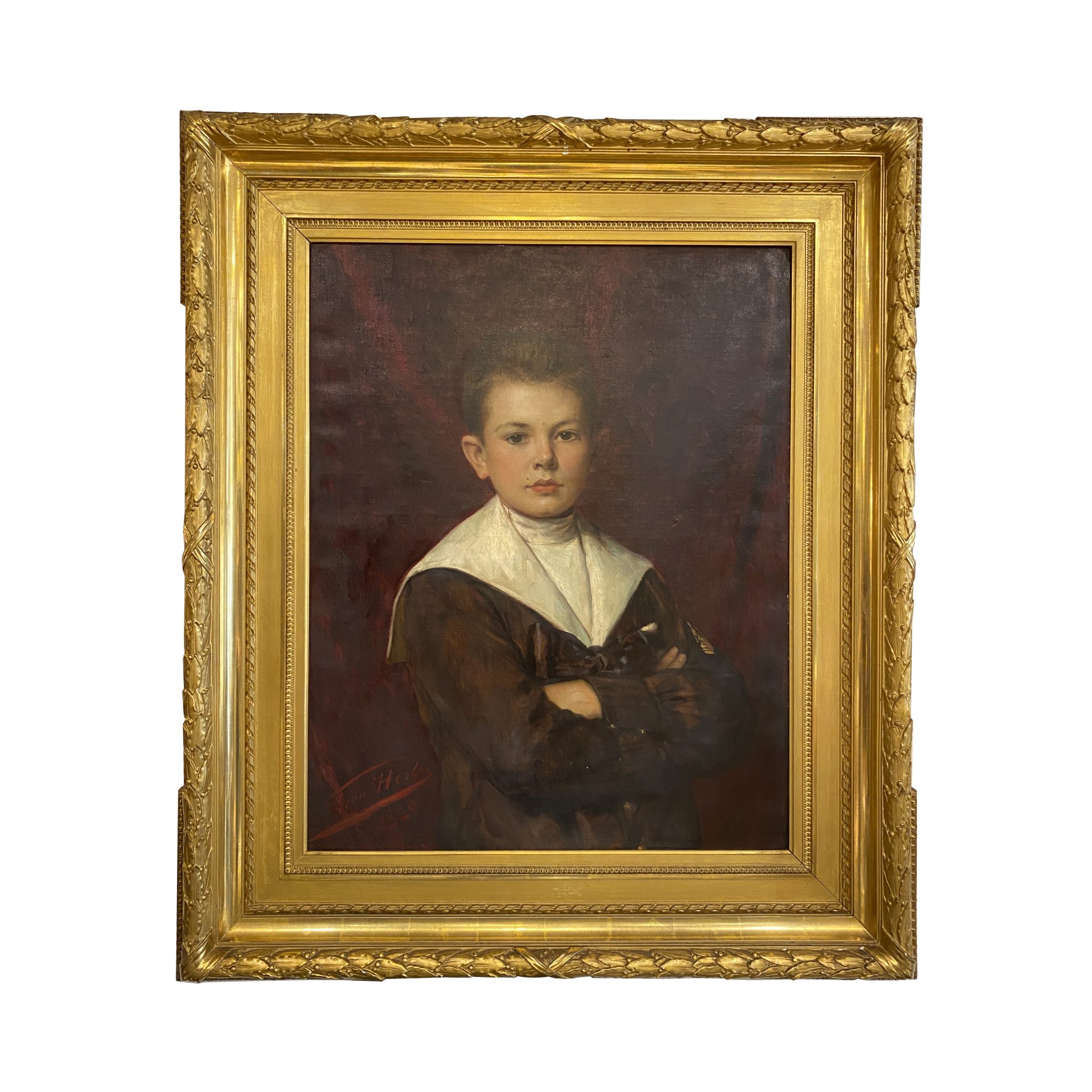 Léon Herbo Portrait d'un jeune garçon
